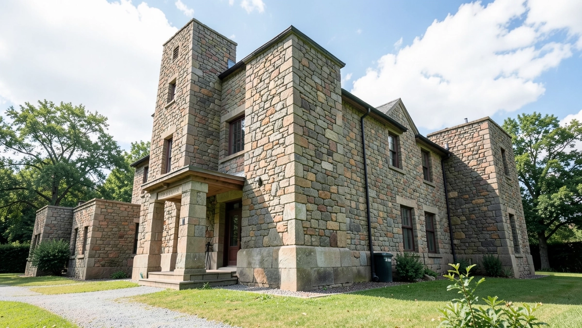 budowa domu z kamienia polnego