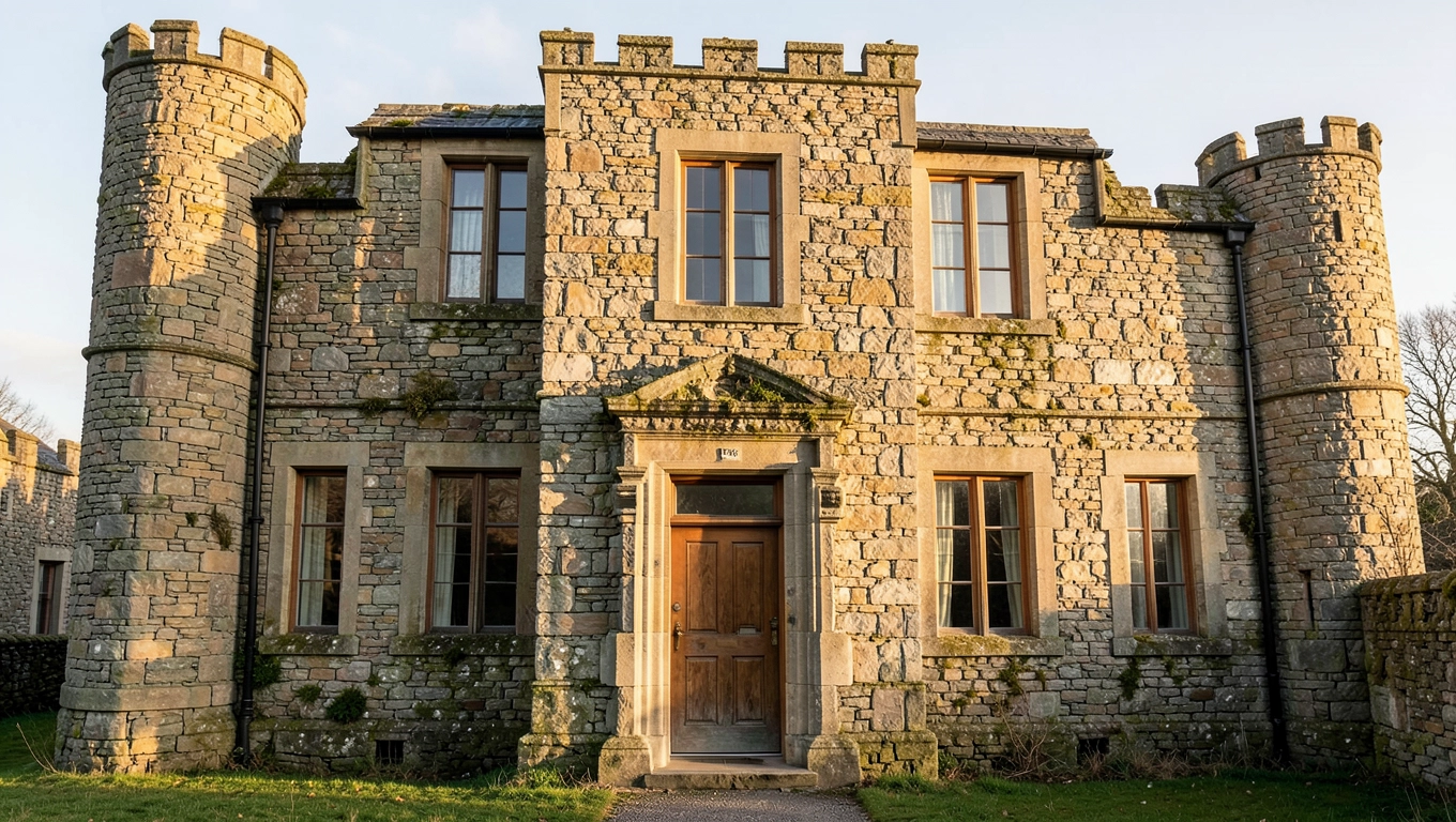 elewacja z kamienia łupanego