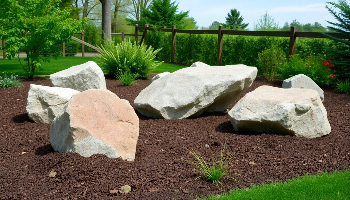 Jak ułożyć duże kamienie w ogrodzie
