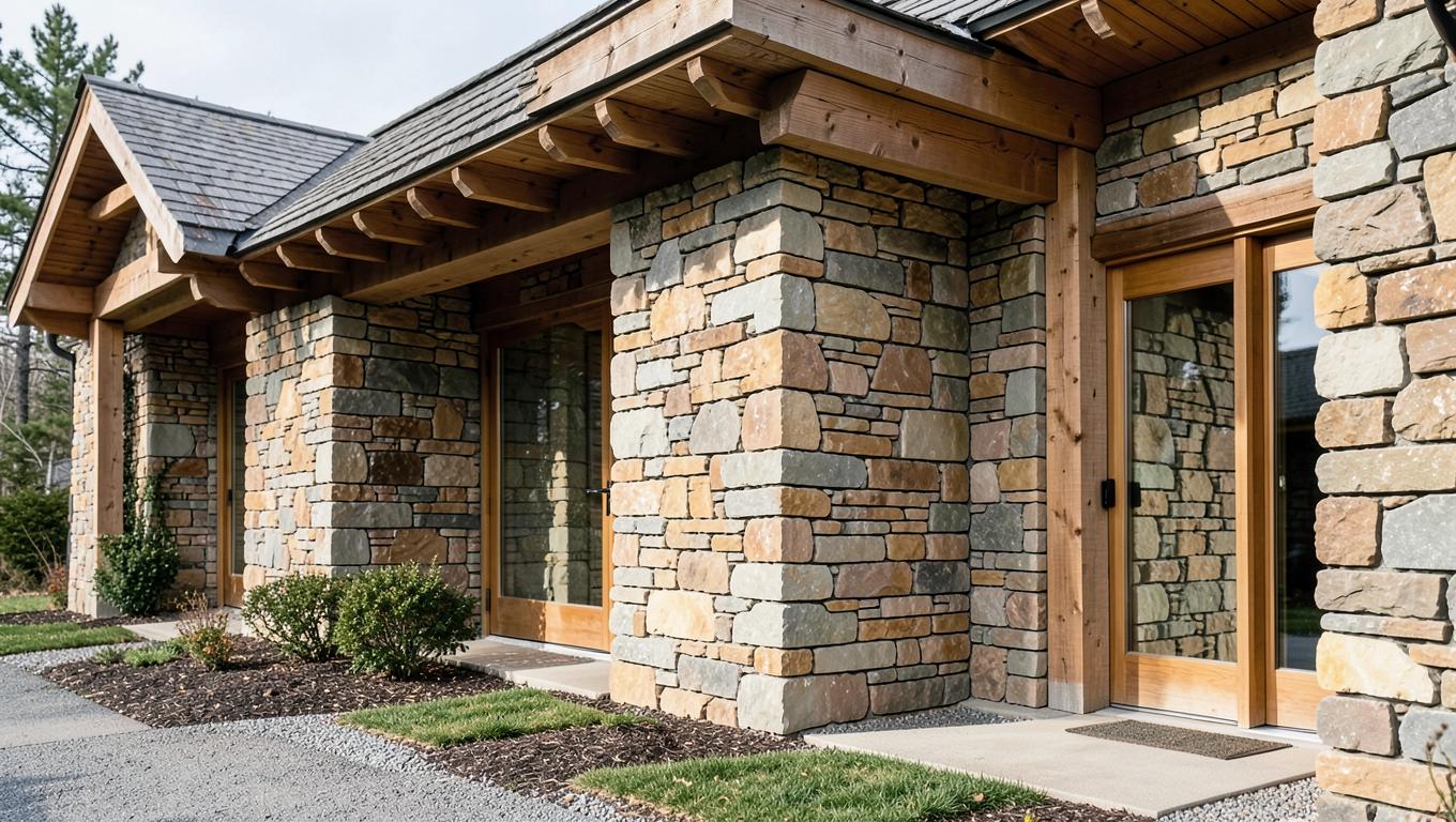 Projekt domu z kamienia polnego