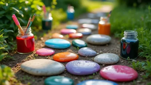 Farby do malowania kamieni w ogrodzie