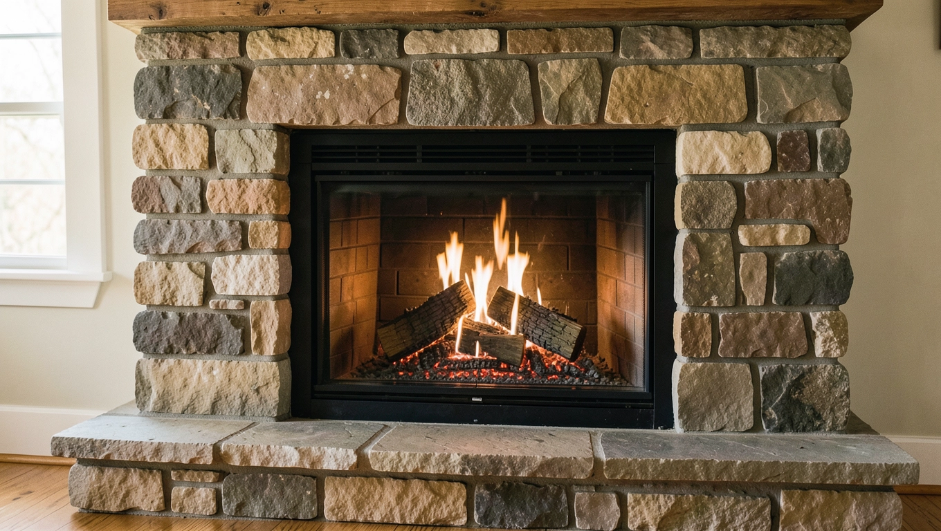 Zalety obudowy kominka z kamienia polnego